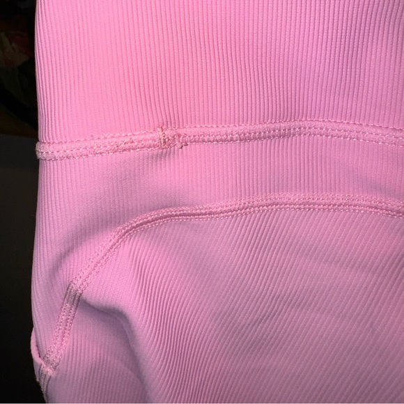 Wilo The Label Pink Ribbed 7/8 Leggings with side pockets Size XS - Picture 6 of 10